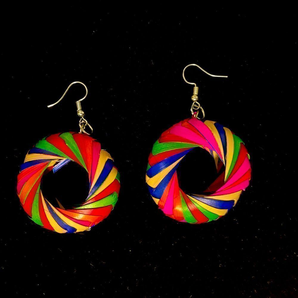 Colorful earrings from Mexico